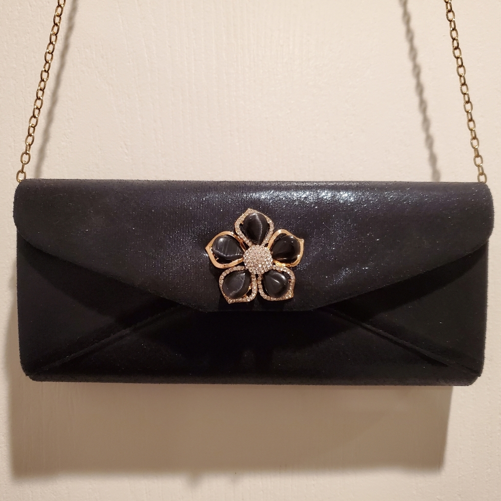 Shimmery Black Evening Bag